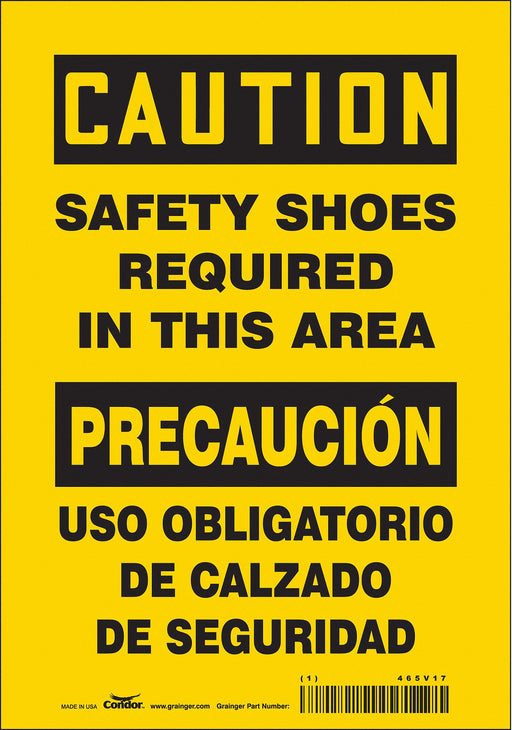 Safety Sign 10 inx7 in Vinyl