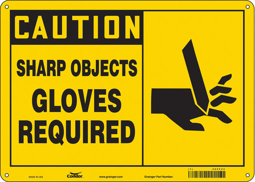 Safety Sign 10 in x 14 in Aluminum