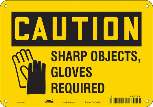 Safety Sign 7 in x 10 in Aluminum