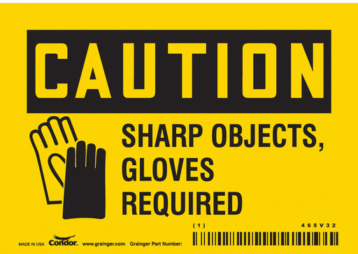 Safety Sign 3 1/2 inx5 in Vinyl