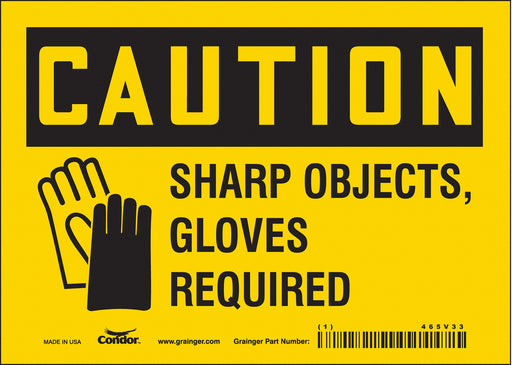 Safety Sign 5 in x 7 in Vinyl