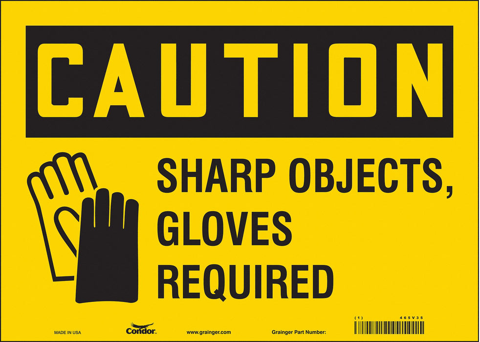 Safety Sign 10 in x 14 in Vinyl