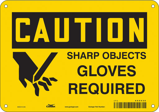 Safety Sign 7 in x 10 in Aluminum