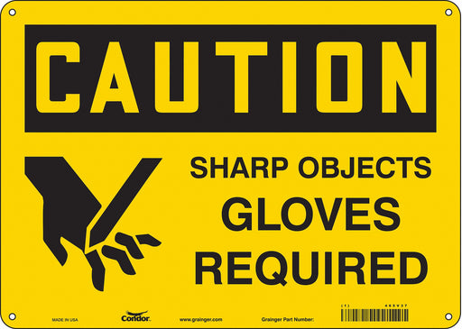 Safety Sign 10 in x 14 in Aluminum