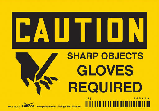 Safety Sign 3 1/2 inx5 in Vinyl