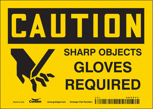 Safety Sign 5 inx7 in Vinyl