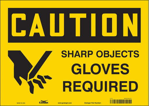 Safety Sign 10 in x 14 in Vinyl