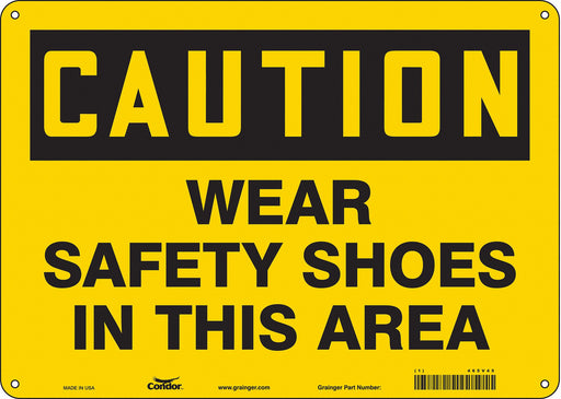 Safety Sign 10 in x 14 in Aluminum