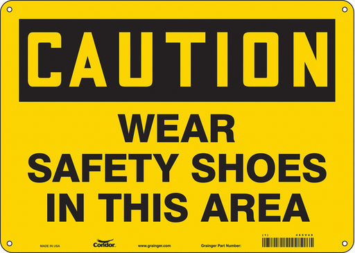 Safety Sign 10 inx14 in Polyethylene