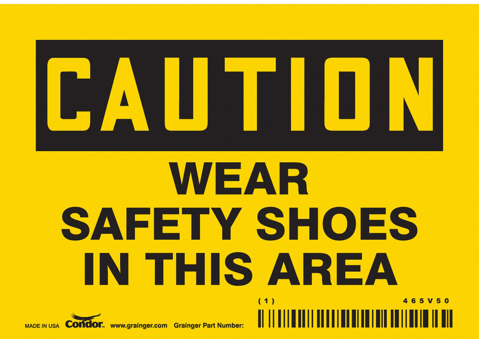 Safety Sign 3.5in x 5in Vinyl