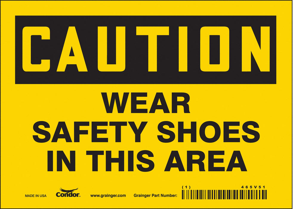 Safety Sign 5 in x 7 in Vinyl