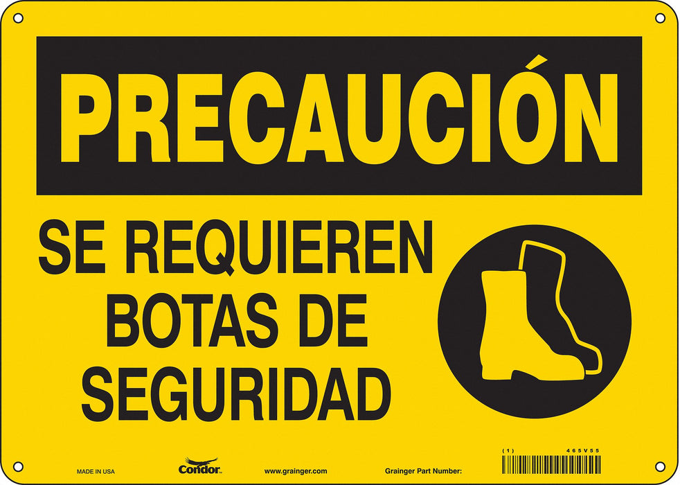 Safety Sign 10 in x 14 in Aluminum