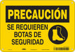 Safety Sign 7 in x 10 in Polyethylene