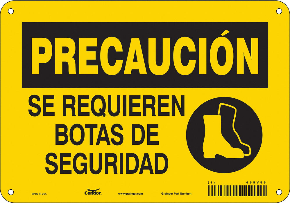 Safety Sign 7 in x 10 in Polyethylene