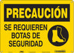 Safety Sign 10 in x 14 in Polyethylene