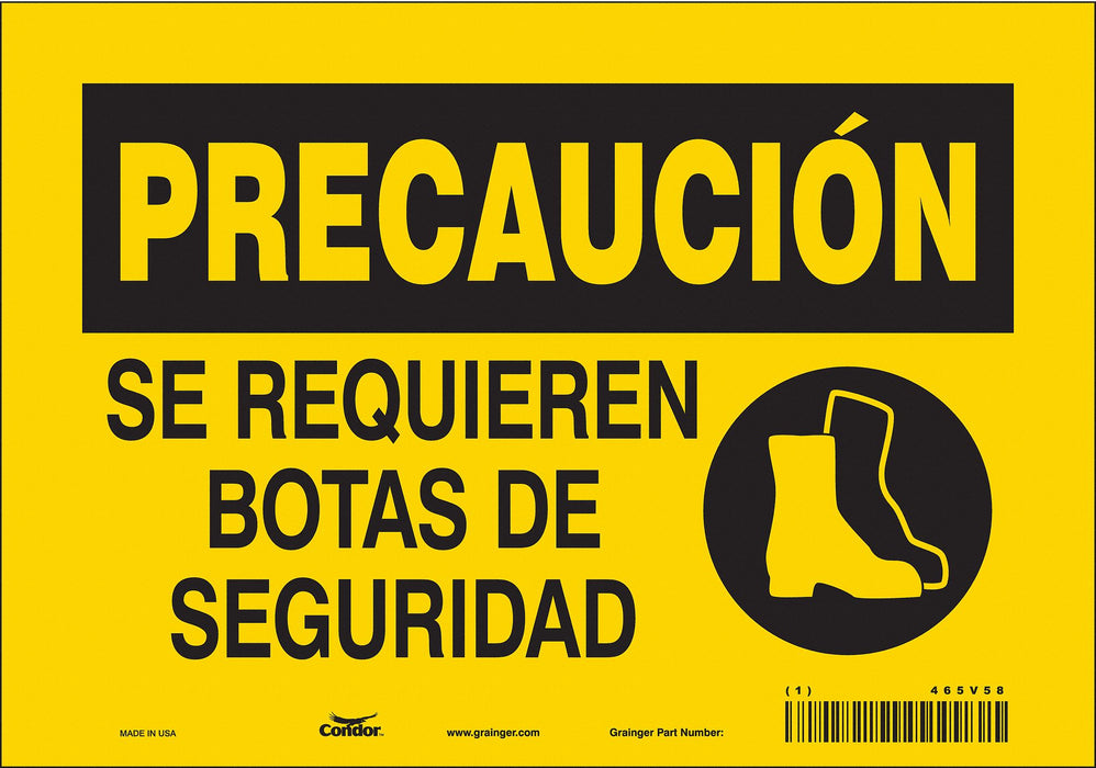 Safety Sign 7 in x 10 in Vinyl