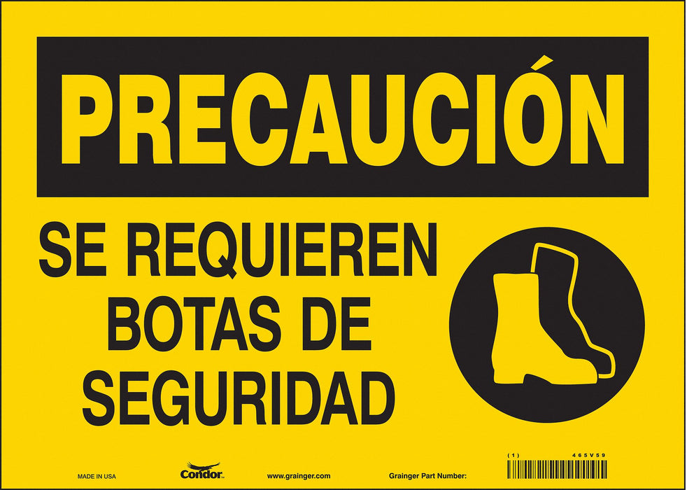 Safety Sign 10 inx14 in Vinyl