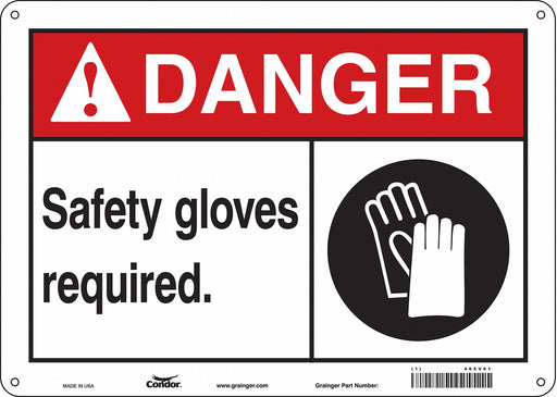 Safety Sign 10 in x 14 in Aluminum