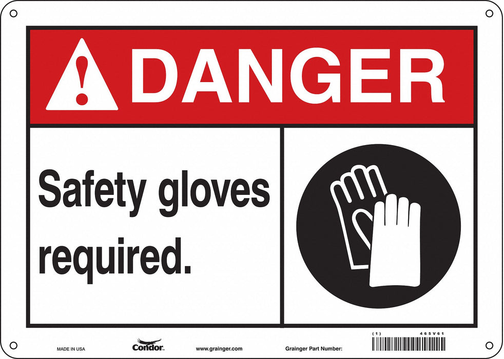 Safety Sign 10 in x 14 in Aluminum