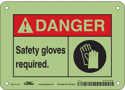 Safety Sign 5 in x 7 in Polyethylene