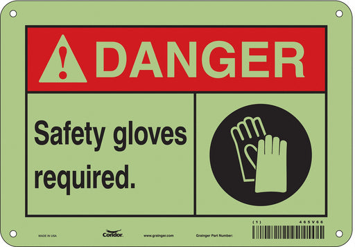 Safety Sign 7 in x 10 in Polyethylene