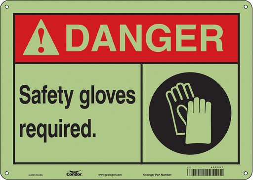 Safety Sign 10 in x 14 in Polyethylene