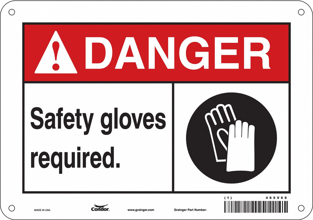 Safety Sign 7 inx10 in Polyethylene