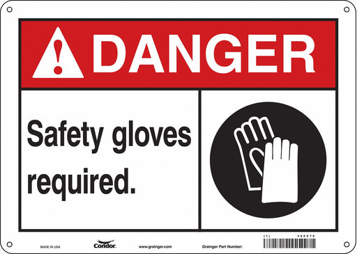 Safety Sign 10 in x 14 in Polyethylene