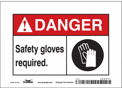 Safety Sign 5 inx7 in Vinyl