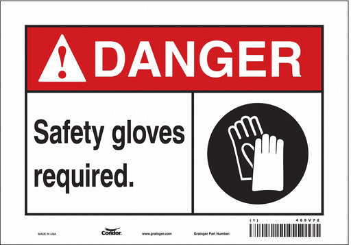 Safety Sign 7 inx10 in Vinyl