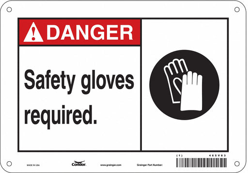 Safety Sign 7 in x 10 in Polyethylene