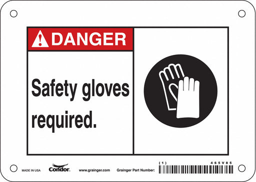 Safety Sign 5 in x 7 in Vinyl