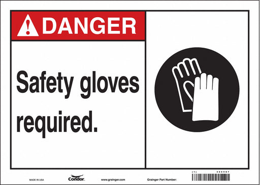 Safety Sign 10 in x 14 in Vinyl