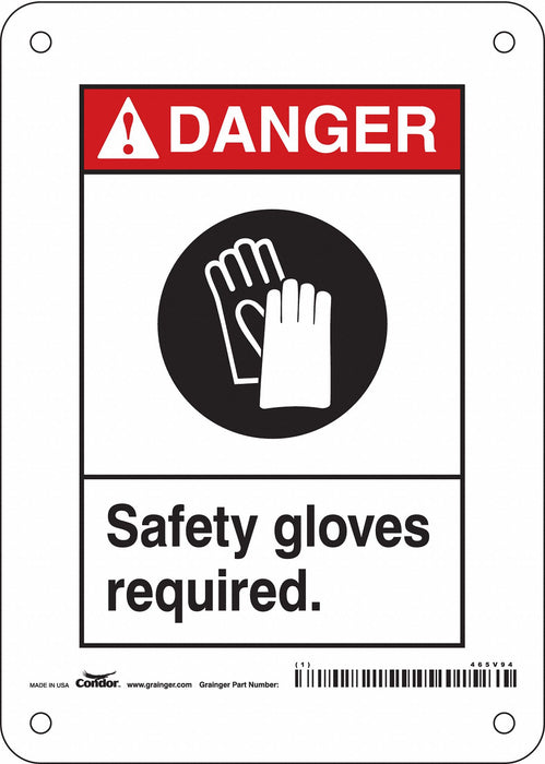 K0621 Safety Sign 7 in x 5 in Polyethylene