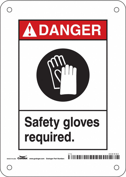 K0621 Safety Sign 7 in x 5 in Polyethylene