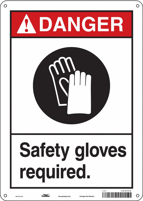 K0621 Safety Sign 14 in x 10 in Polyethylene