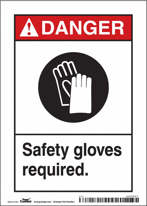 K0621 Safety Sign 7 in x 5 in Vinyl