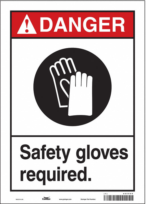 K0621 Safety Sign 14 in x 10 in Vinyl