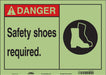 Safety Sign 10 in x 14 in Glow Vinyl