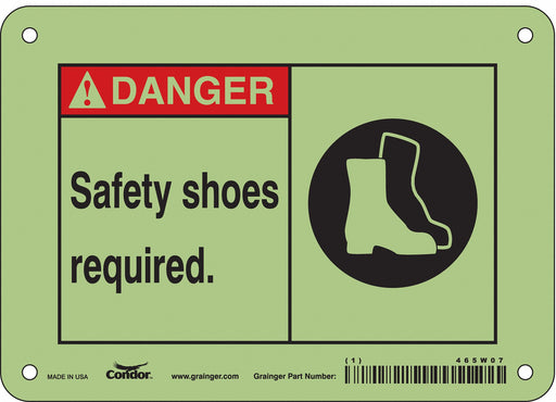 Safety Sign 5 in x 7 in Polyethylene