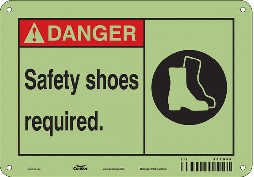 Safety Sign 7 in x 10 in Polyethylene