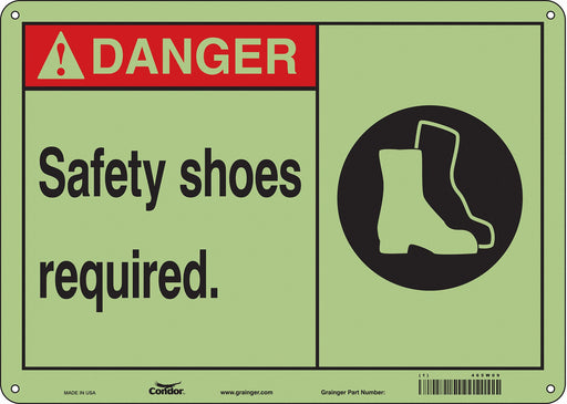Safety Sign 10 in x 14 in Polyethylene