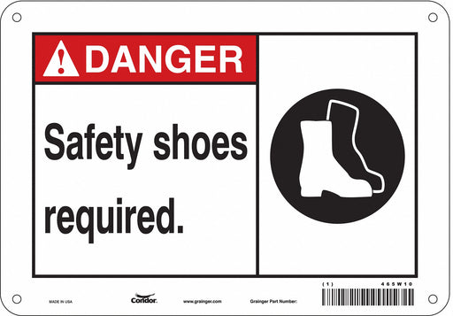 Safety Sign 7 in x 10 in Polyethylene