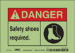 Safety Sign 5 in x 7 in Polyethylene