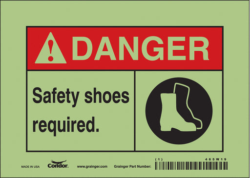 Safety Sign 5 in x 7 in Polyethylene