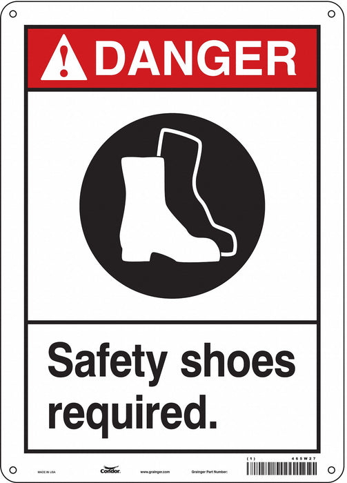 Safety Sign 14 in x 10 in Aluminum
