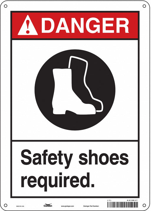 Safety Sign 14 in x 10 in Aluminum