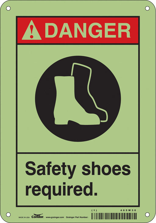 Safety Sign 10 in x 7 in Polyethylene