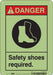 Safety Sign 10 in x 7 in Polyethylene