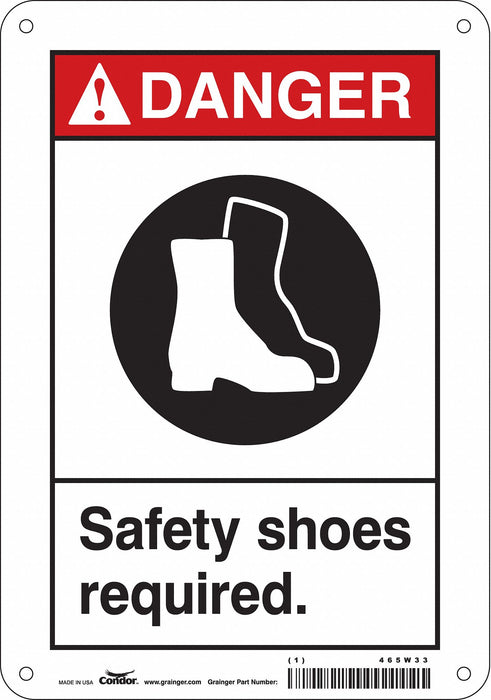 Safety Sign 10 in x 7 in Polyethylene